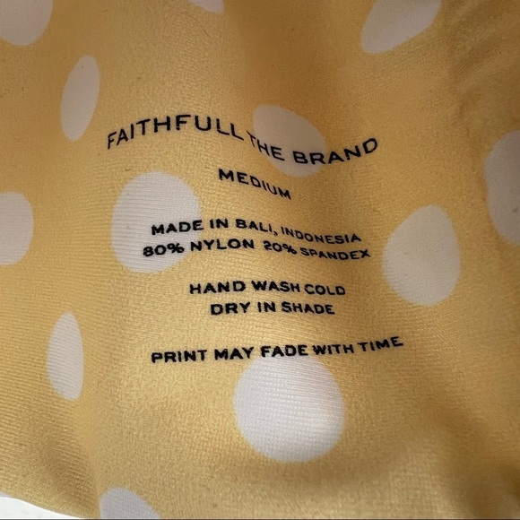 FAITHFULL THE BRAND Jardin Bikini Top in Le Marais Dot, Lemon Yellow, M, NWT! - Picture 5 of 6